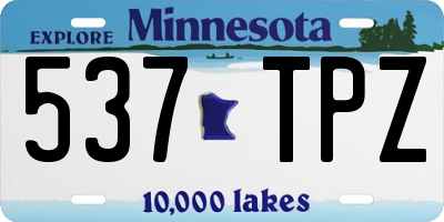 MN license plate 537TPZ