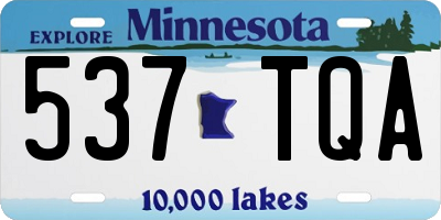 MN license plate 537TQA