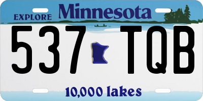 MN license plate 537TQB