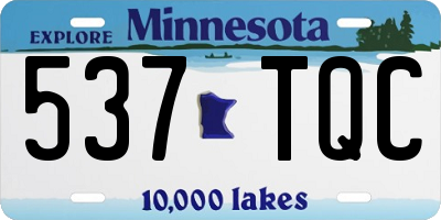 MN license plate 537TQC