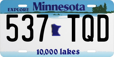 MN license plate 537TQD