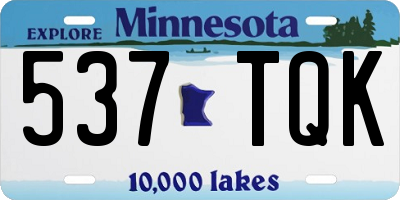 MN license plate 537TQK