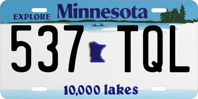 MN license plate 537TQL