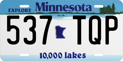 MN license plate 537TQP