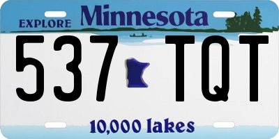MN license plate 537TQT