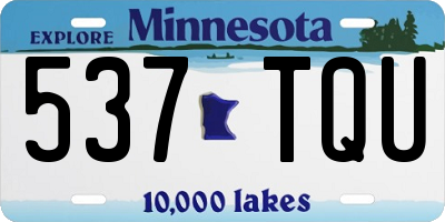 MN license plate 537TQU