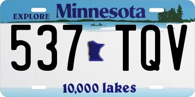 MN license plate 537TQV