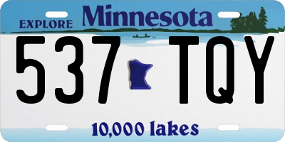 MN license plate 537TQY