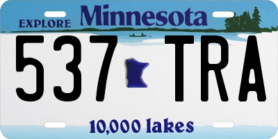 MN license plate 537TRA