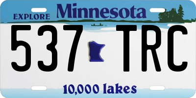 MN license plate 537TRC