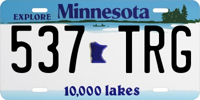 MN license plate 537TRG