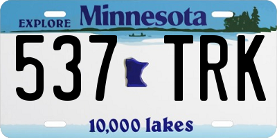 MN license plate 537TRK