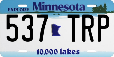 MN license plate 537TRP