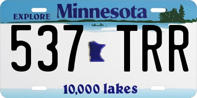 MN license plate 537TRR