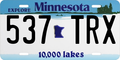 MN license plate 537TRX