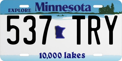 MN license plate 537TRY