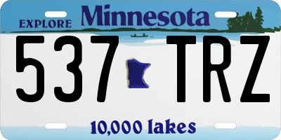 MN license plate 537TRZ