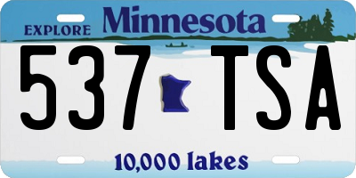 MN license plate 537TSA