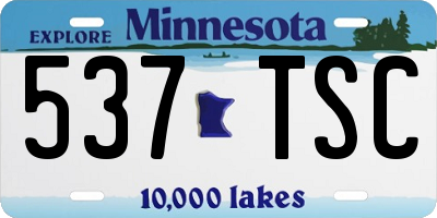 MN license plate 537TSC