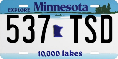MN license plate 537TSD