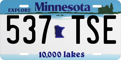 MN license plate 537TSE