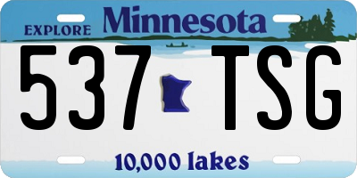 MN license plate 537TSG