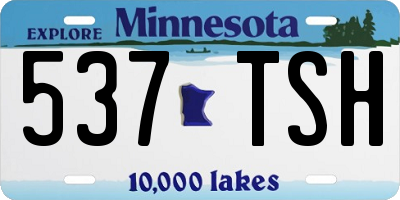 MN license plate 537TSH