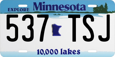 MN license plate 537TSJ