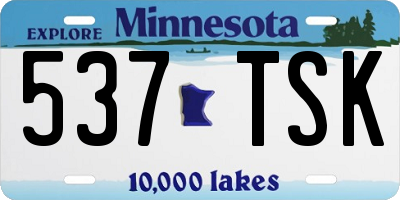 MN license plate 537TSK