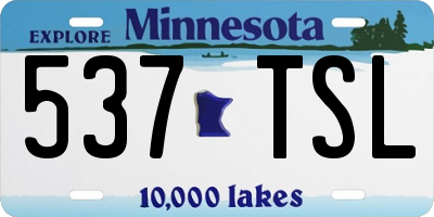 MN license plate 537TSL