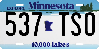 MN license plate 537TSO