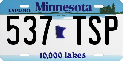 MN license plate 537TSP