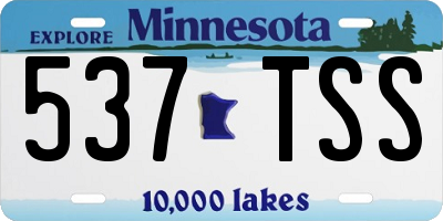 MN license plate 537TSS