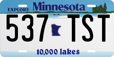 MN license plate 537TST