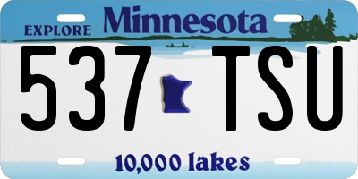 MN license plate 537TSU