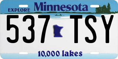 MN license plate 537TSY