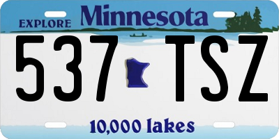 MN license plate 537TSZ