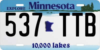 MN license plate 537TTB