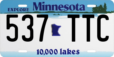 MN license plate 537TTC
