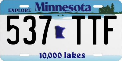MN license plate 537TTF