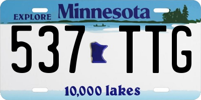 MN license plate 537TTG