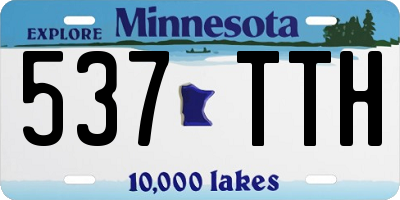 MN license plate 537TTH