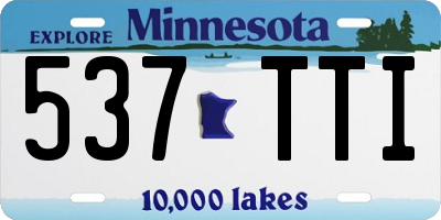MN license plate 537TTI
