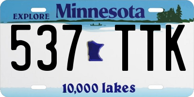 MN license plate 537TTK