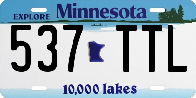 MN license plate 537TTL