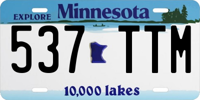 MN license plate 537TTM