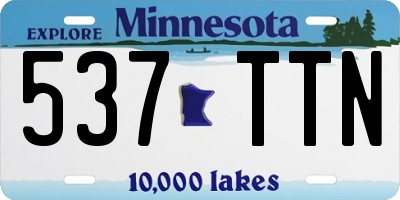 MN license plate 537TTN