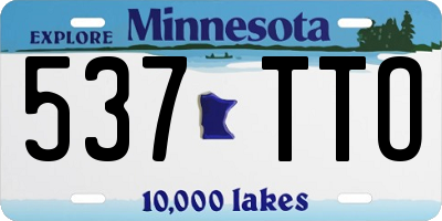 MN license plate 537TTO