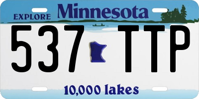 MN license plate 537TTP