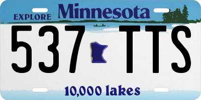 MN license plate 537TTS